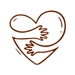 Ícone de um coração sendo abraçado, representando autoestima, autocuidado e importância da saúde emocional na sexualidade feminina.