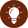 Ícone de lâmpada acesa representando conhecimento e autodescoberta no grupo terapêutico
